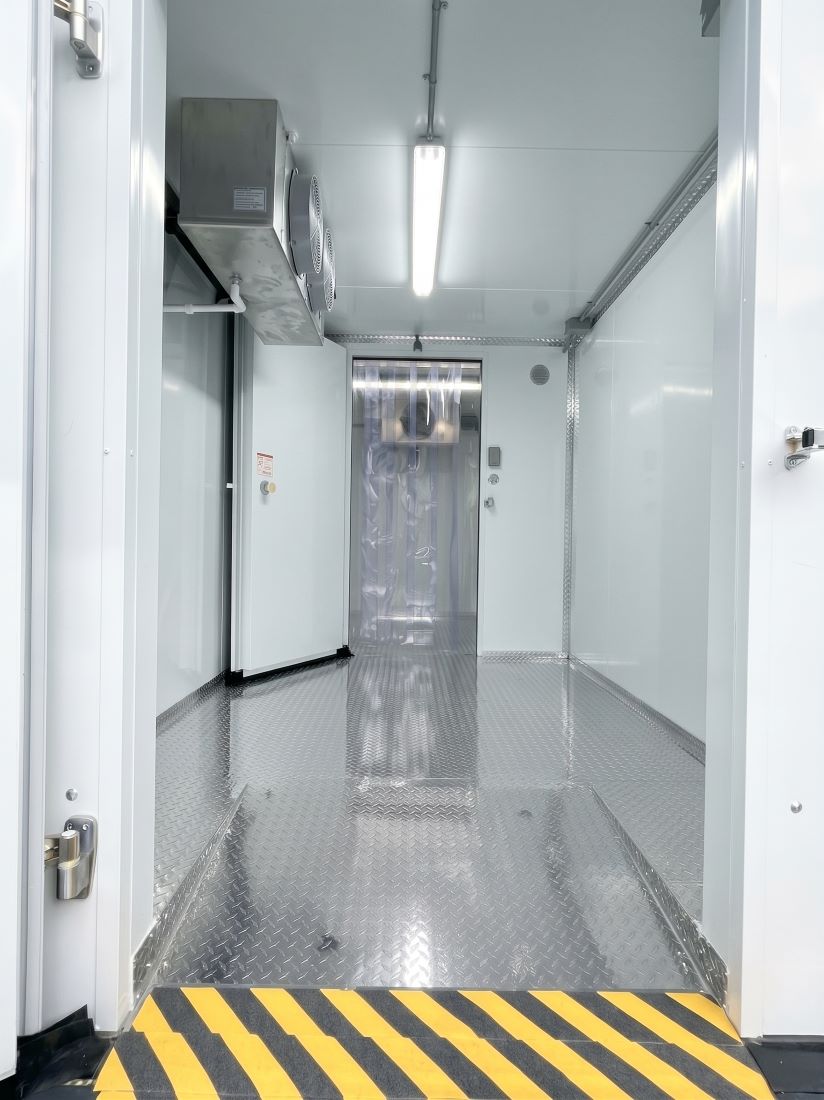 Dual Refrigerated Container for Rent Outside and Inside Gate View