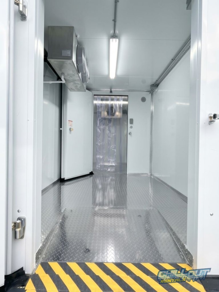 Gate view showing cooler to freezer pass-through